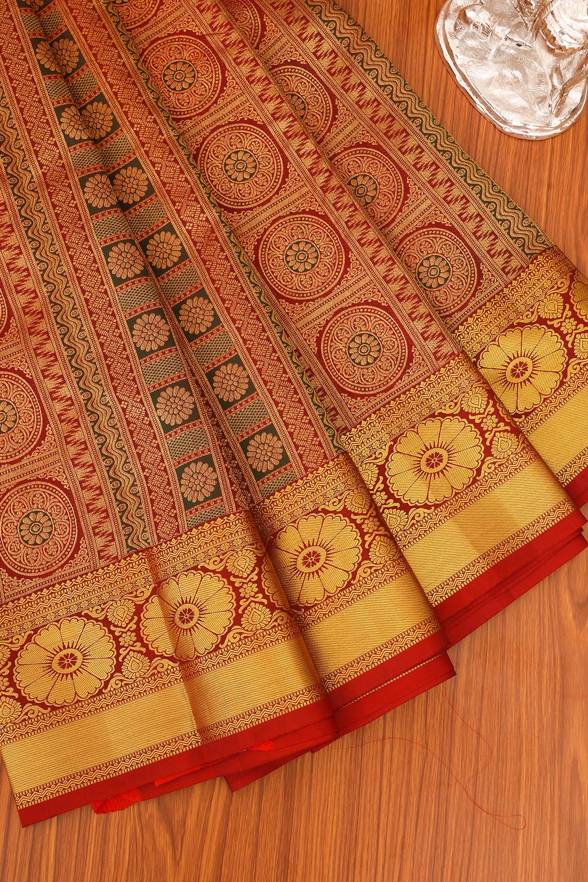 Bridal Red Gold Kanchipuram Silk Saree