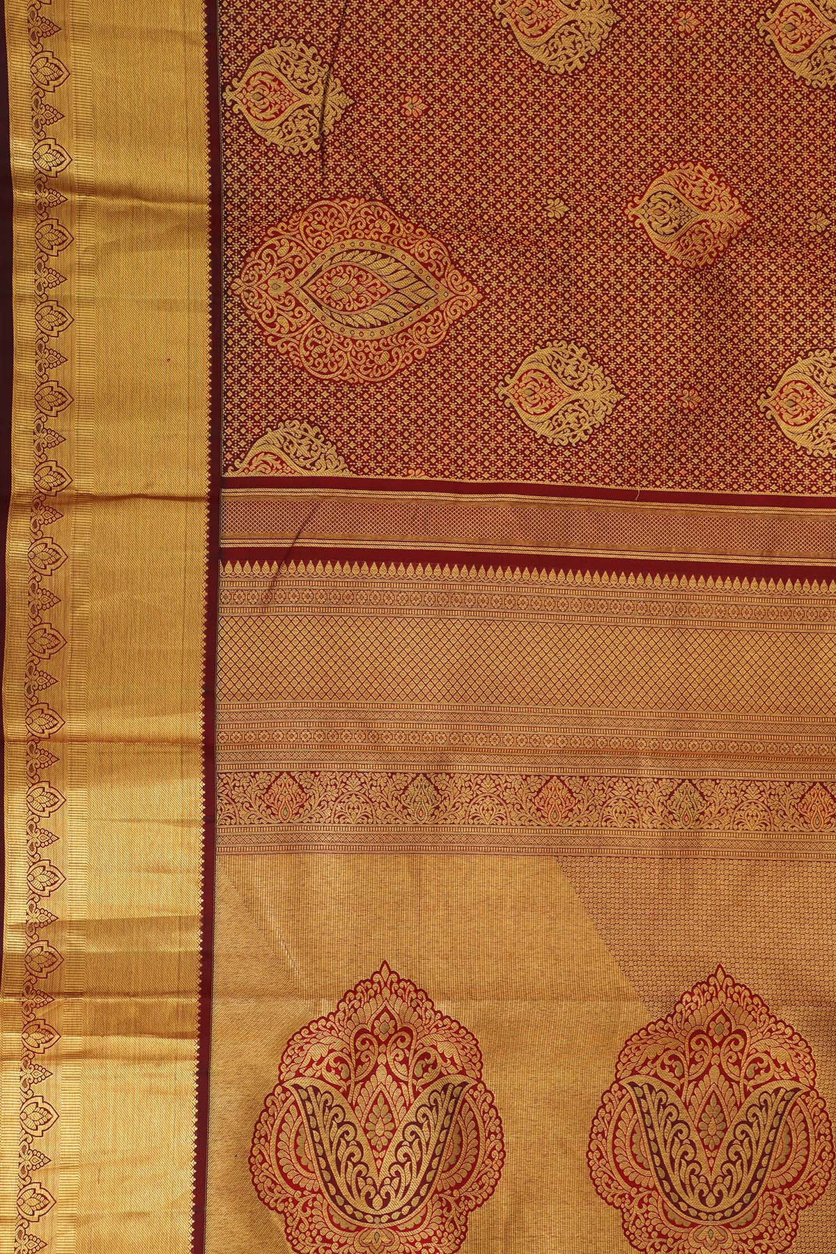 Royal Copper Gold Kanchipuram Silk Saree