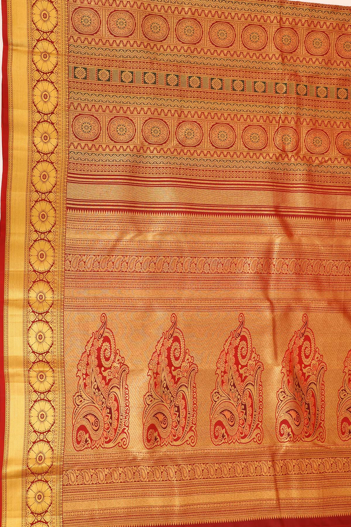 Bridal Red Gold Kanchipuram Silk Saree