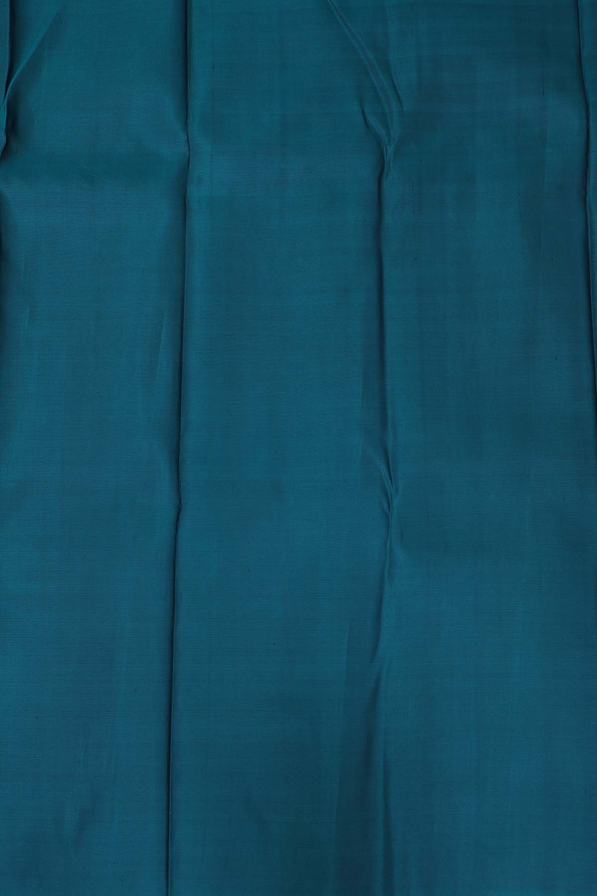 Midnight Teal Elegant Soft Silk Saree