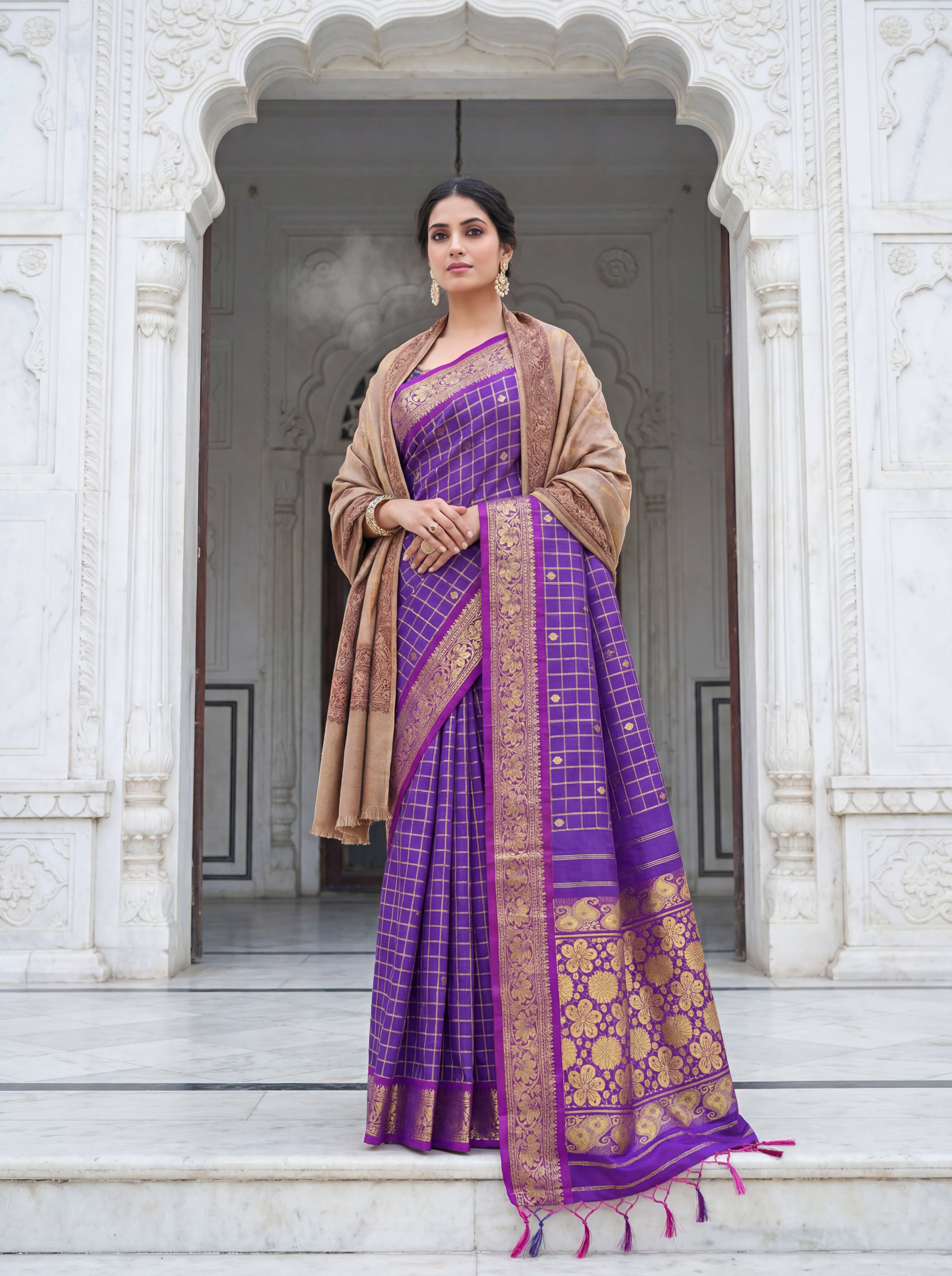 Royal Purple Traditional Silk Saree